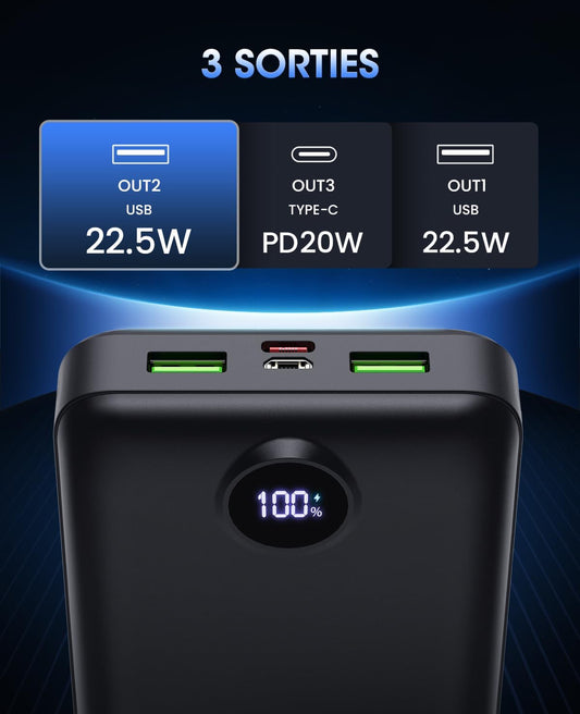 PDBEST Batterie Externe 50000mAh